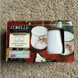 VTG 1999 Corelle Coordinates Callaway Holiday Christmas Salt & Pepper Shaker Set